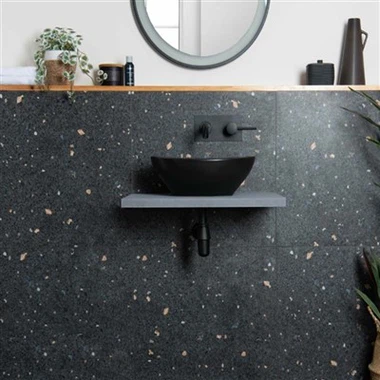 Hammom uchun qora terrazzo plitalari